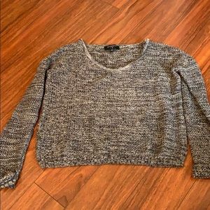 Gray slightly cropped sweater